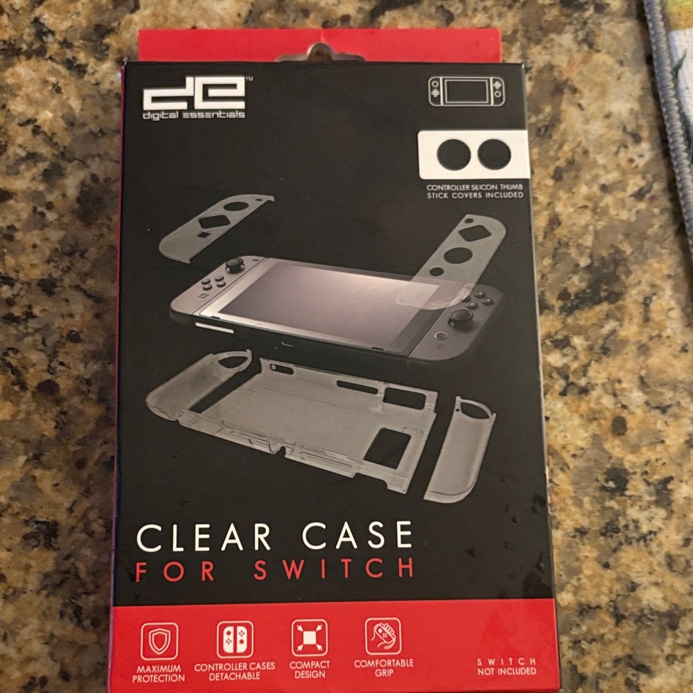 Digital Essentials Clear Protective Case for Nintendo Switch - Clear in box